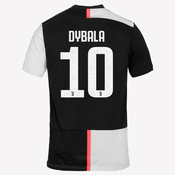 Camiseta Juventus NO.10 Dybala Primera equipo 2019-20 Blanco Negro